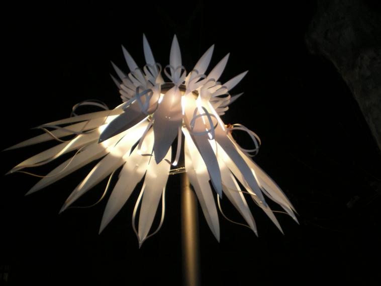 Lampadaire de  fleur et de lumière
