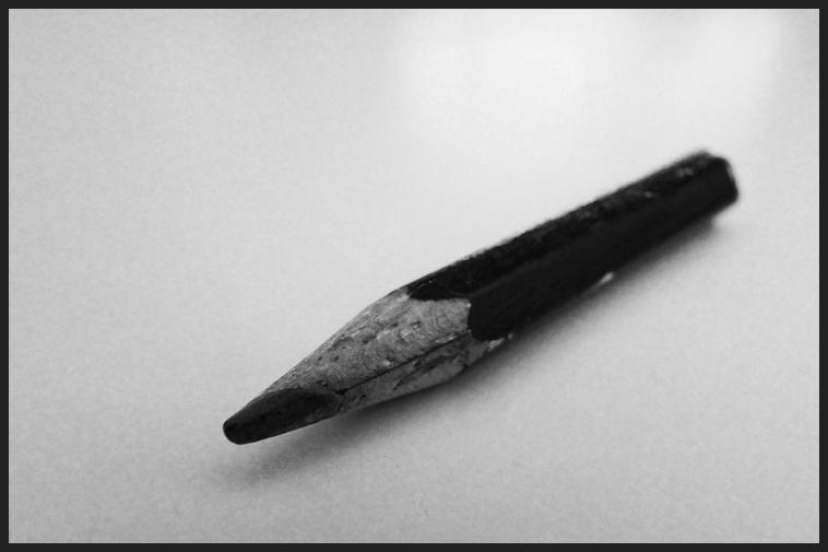 Le crayon qui avait beaucoup servi...