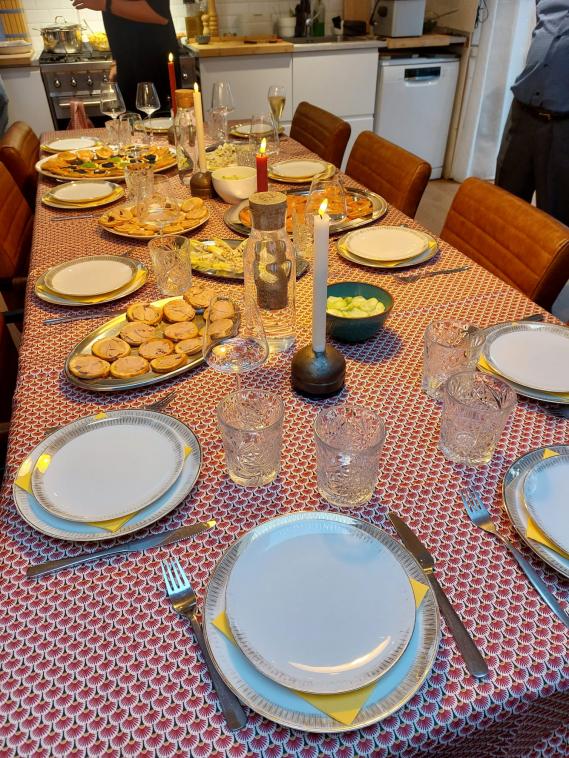 Notre table bien garnie...