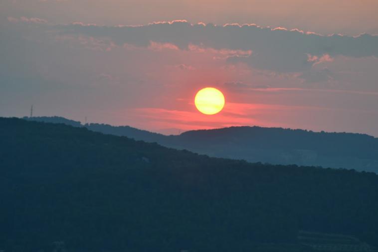 Coucher de soleil sur la Garrigue