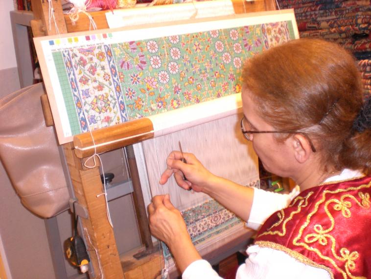 Atelier artisanal de tapis à Istanbul
