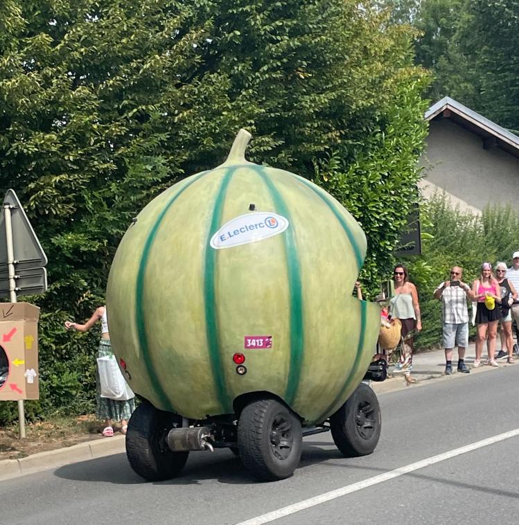 Lors du passage du Tour de France
