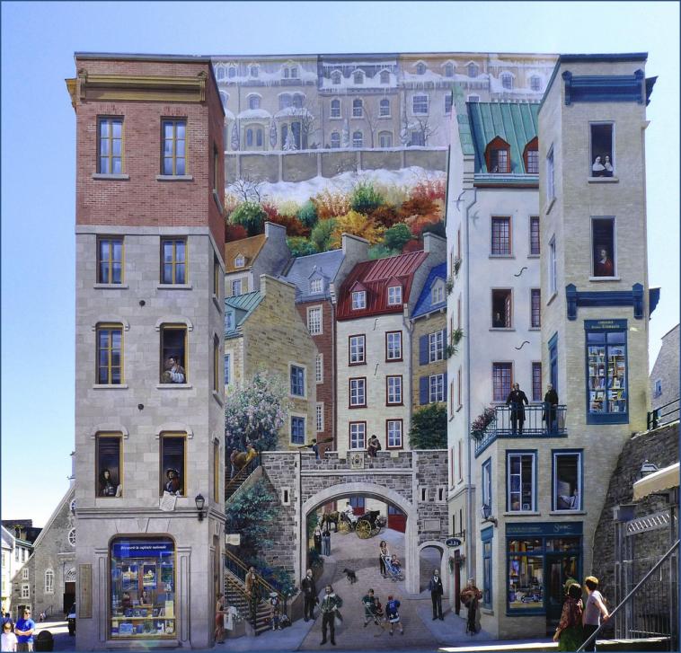 Fresque murale du Vieux Québec