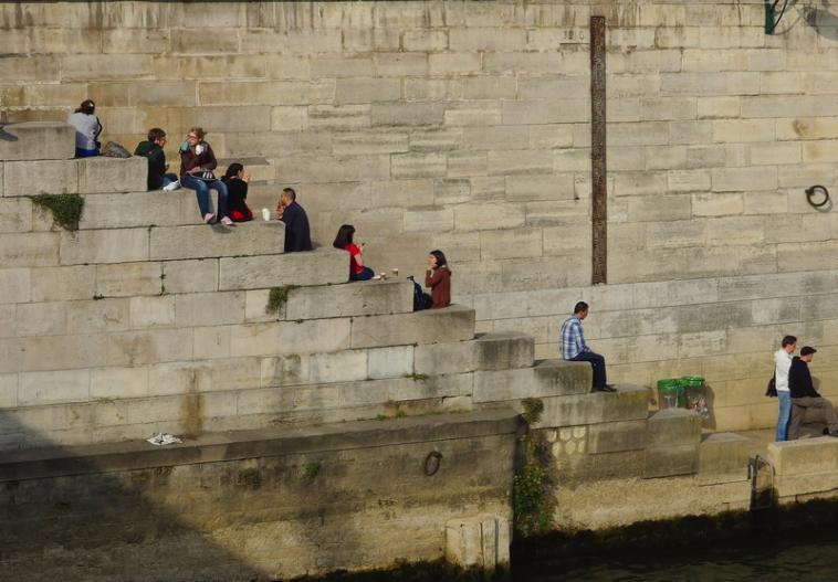 Escalier humain